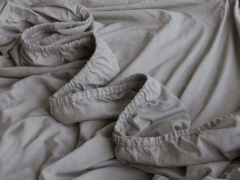 XPOSE® Jersey plachta Exclusive na vysoký matrac - tmavo sivá 200x220 cm