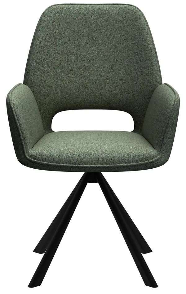 Tmavozelená jedálenská stolička s podrúčkami Graham – Actona