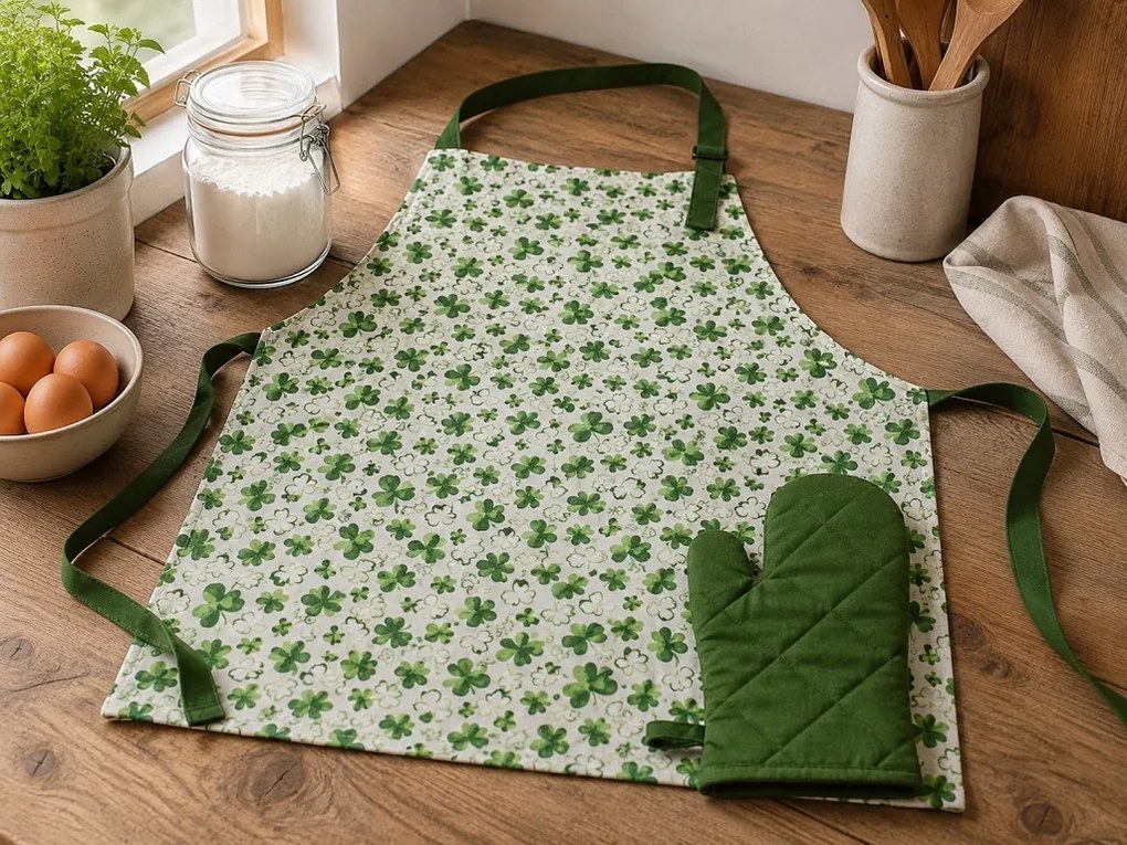 Home Elements Detská sada zástera a chňapka Štvorlístok