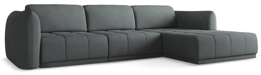 Tmavosivá rohová pohovka (pravý roh) Hoku – Makamii