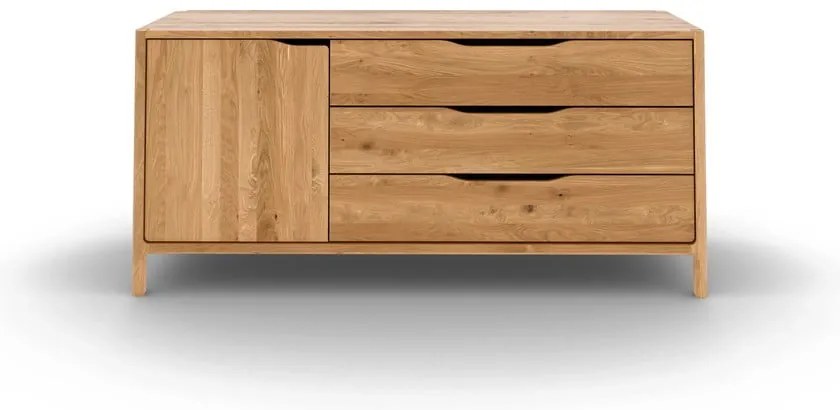 Nízka komoda z dubového dreva v prírodnej farbe 140x64 cm Twig – The Beds