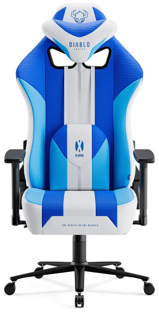 Látkové herné kreslo Diablo X-Player 2.0 Normal Size, Frost White/ bielé
