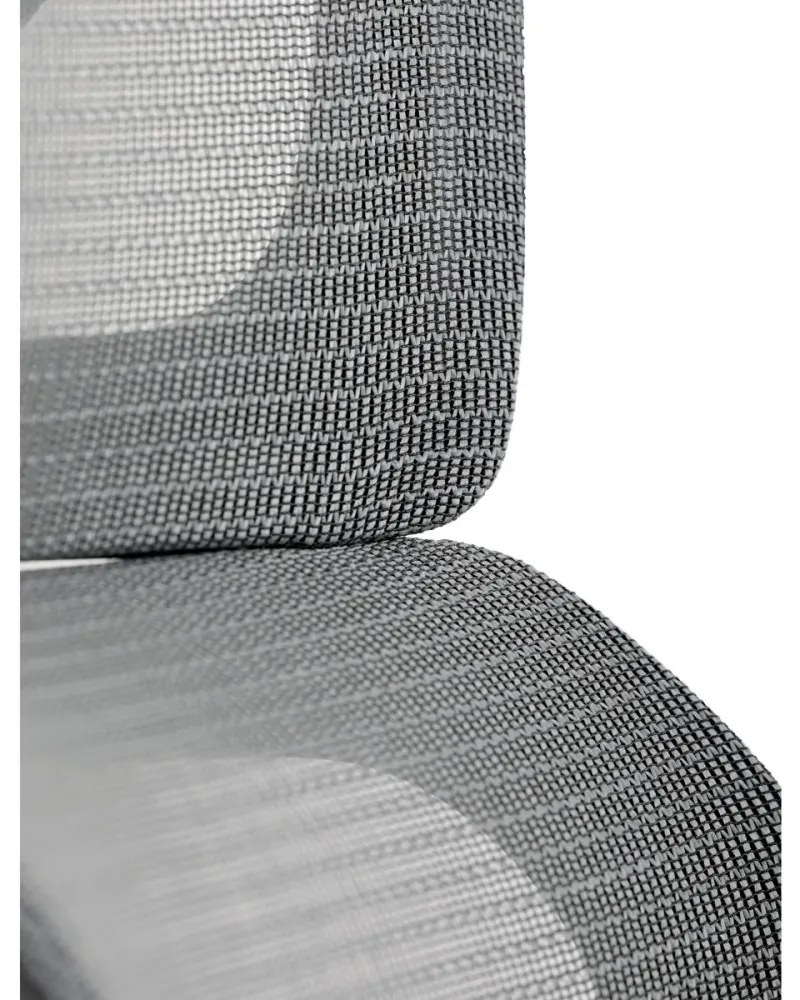 Kancelárska ergonomická stolička GRANT — sieť, látka, čierna / sivá