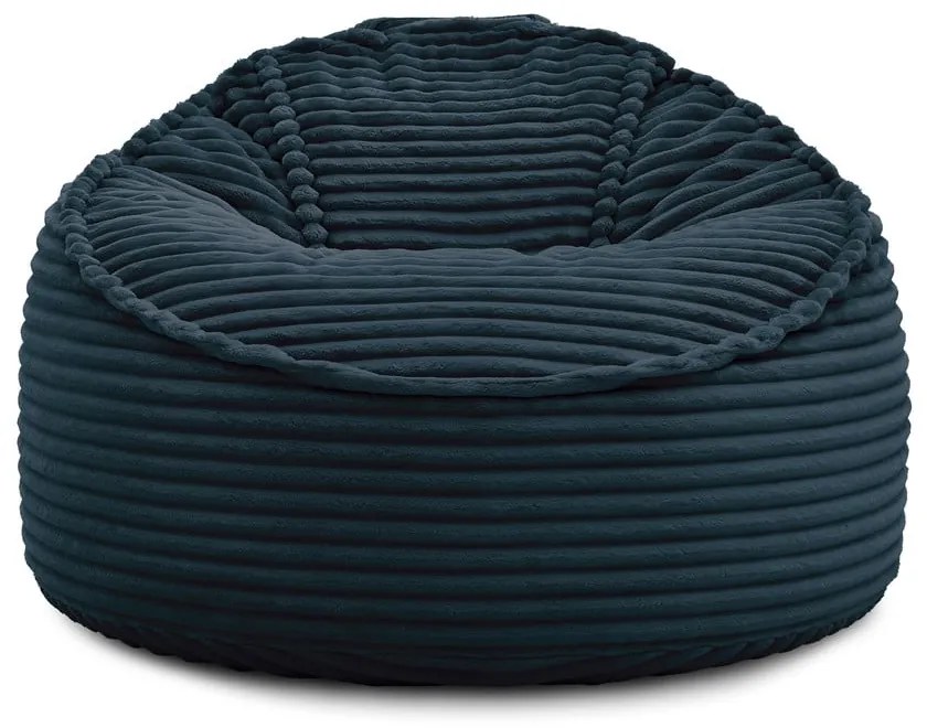 Tmavomodrý menčestrový sedací vak Socrate – Bobochic Paris