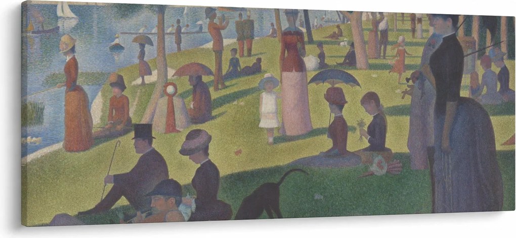 Obraz - Georges Seurat, A Sunday on La Grande Jatte, reprodukcia (120x50 cm)