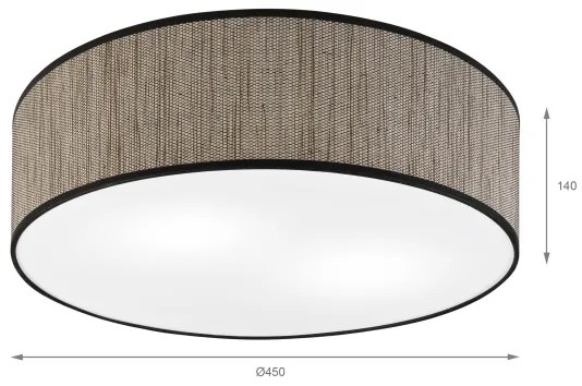 Stropné svietidlo SIRJA 2xE27/15W/230V, priemer 45 cm, hnedé