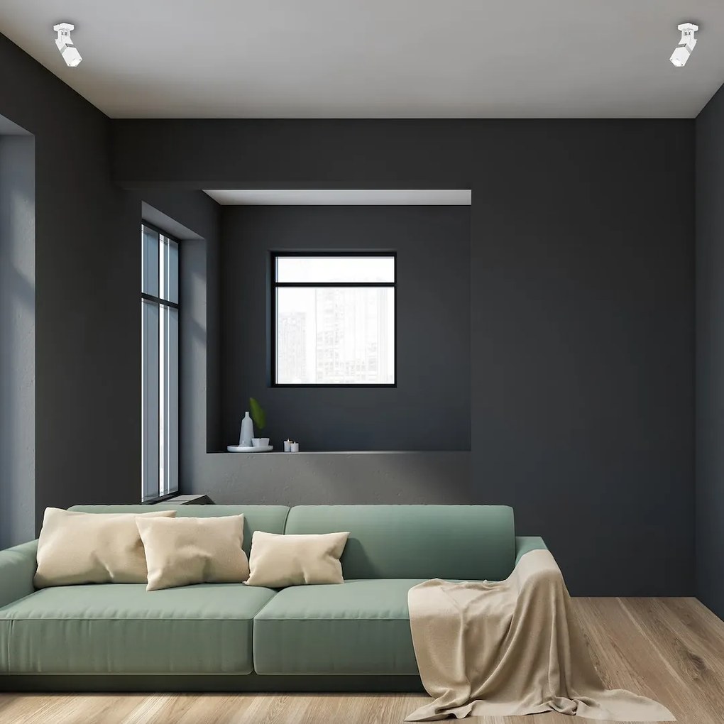 Bodové svietidlo Vidar, 1x chrómové/biele kovové tienidlo, w