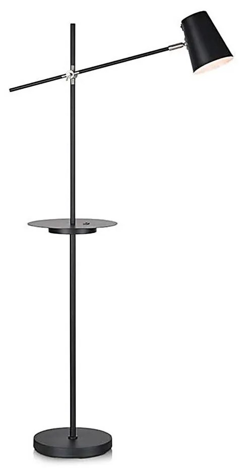 Markslöjd 107307 - Stojacia lampa s USB LINEAR 1xE14/40W/230V