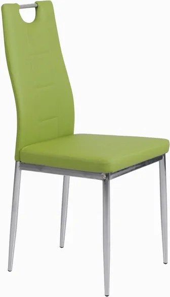 Jedálenská stolička Melania, zelená ekokoža