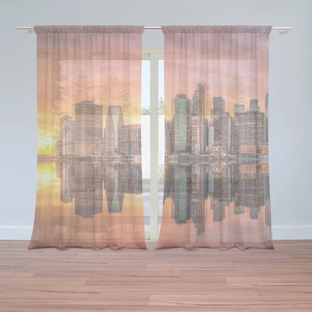 Sablio Záclony New York Západ slnka: 2ks 150x250cm