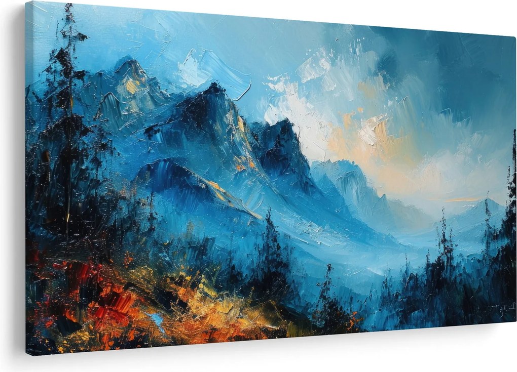 Obraz - Maľba hôr (90x60 cm)