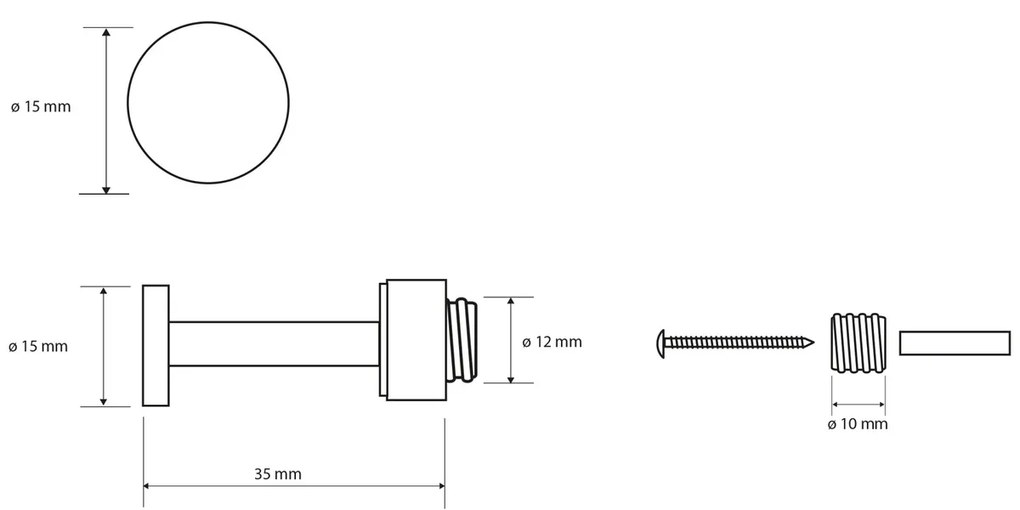 Sapho XR217 X-Round háčik rovný 3,5 cm, chróm