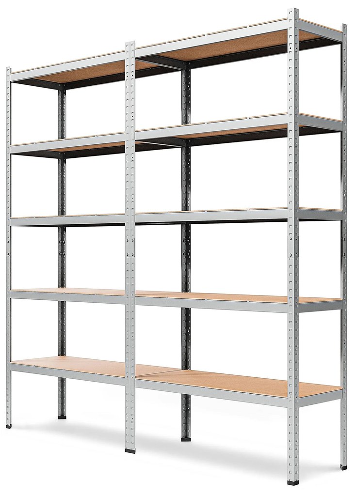 Marbo Kovový Regál Série PRIMO 180x80x30 5 políc Nosnosť 500 KG- Pozinkovaný