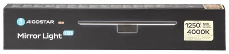 Aigostar - LED zrkadlové osvetlenie do kúpeľne LED/12W/230V 4000K 60 cm IP44 čierne