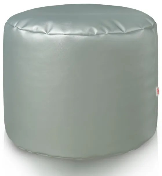 Taburetka Cilindro strieborná ekokoža