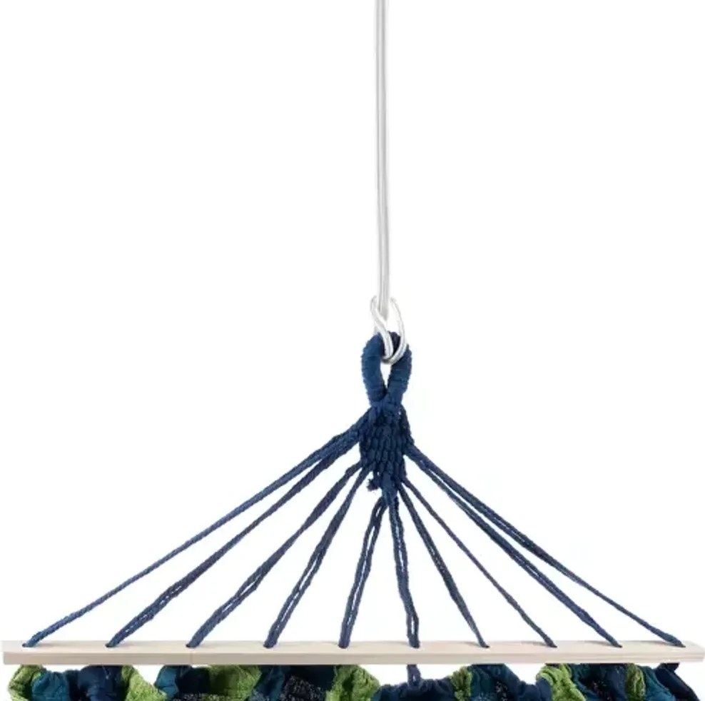Modro zelená hojdacia sieť HAMARI pre 2 osoby 260x160 cm