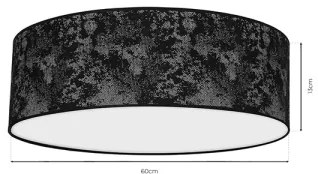 Stropné svietidlo SATINO 3xE27/60W/230V čierna/šedá