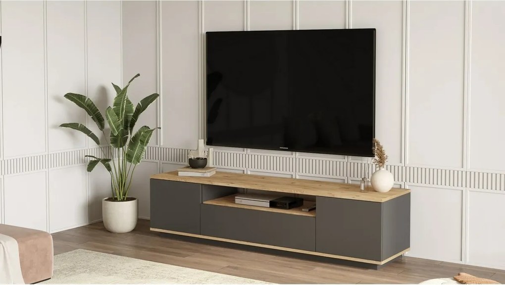 Fran Atlantic Pine a Anthracite TV stolík