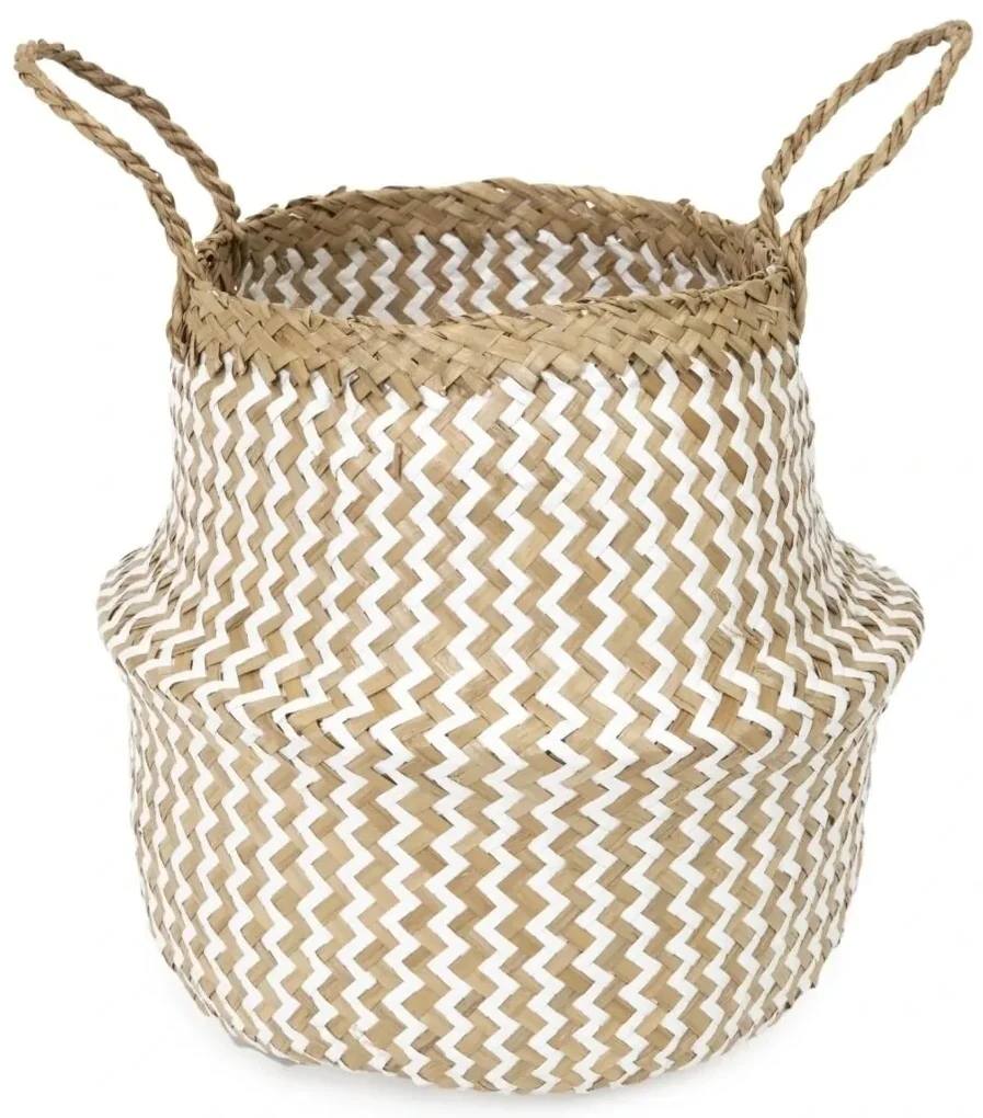 Compactor Prírodný košík z morskej trávy a papiera Belly S, skladací, 27 x 26 cm, S
