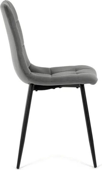 Jedálenská stolička zamatová, sivá CT-281 GREY4