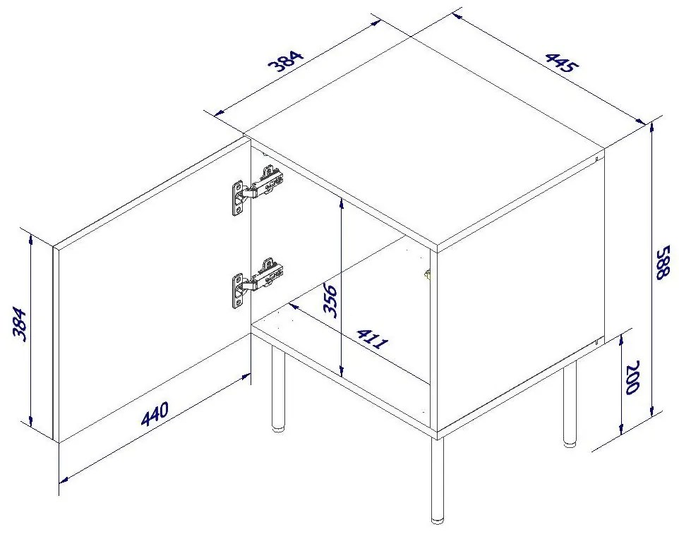 Cama Meble Set nočných stolíkov PALAZZO (2ks)