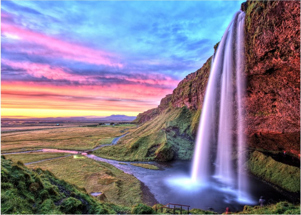 Obraz - Vodopád Seljalandsfoss (70x50 cm)