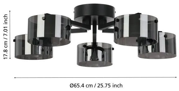 Eglo 39874 - LED Stmievateľný prisadený luster COPILLOS 5xLED/5,4W/230V