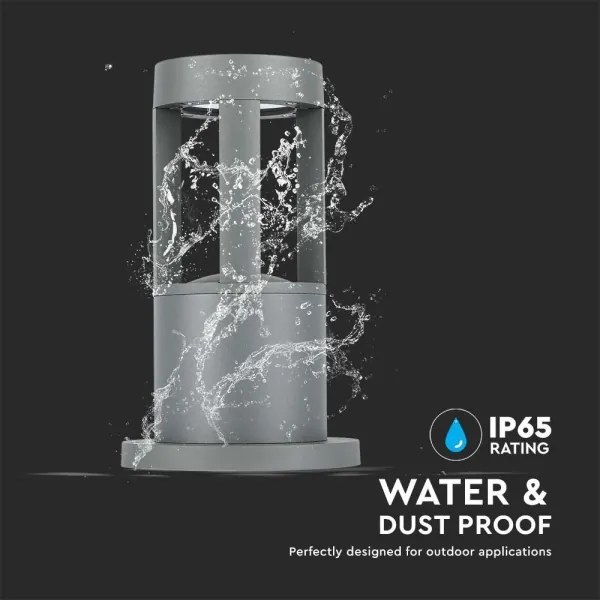 LED Vonkajšia lampa LED/10W/230V 25cm 6400K IP65 šedá