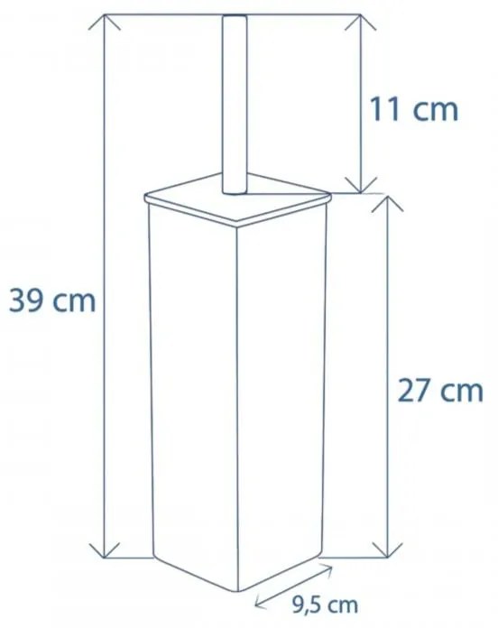 Erga Fonti, WC kefa na postavenie so silikónovou kefou, čierna, ERG-YKA-P.FONTI-SILKA-FB