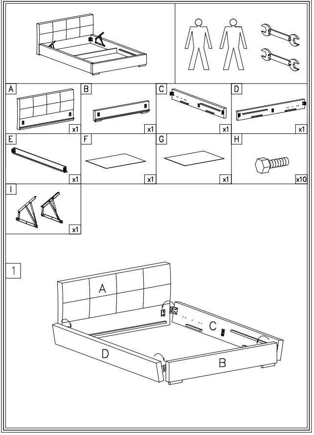 ČALÚNENÁ MANŽELSKÁ POSTEĽ MAREK 140X200 KRONOS 19