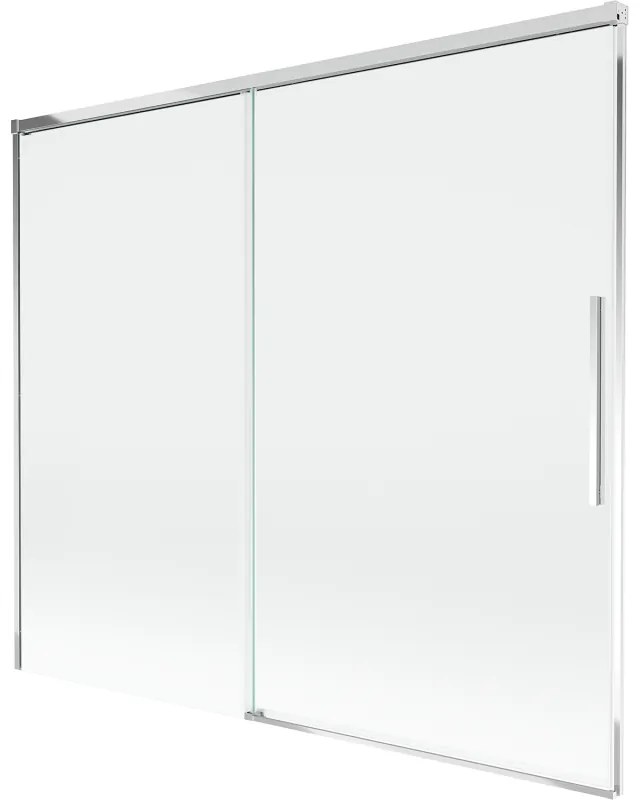 Mexen Rox, 2-krídlová posuvná vaňová zástena 180 x 150 cm, 8mm číre sklo, chrómový profil, 8C9-180-001-01-00