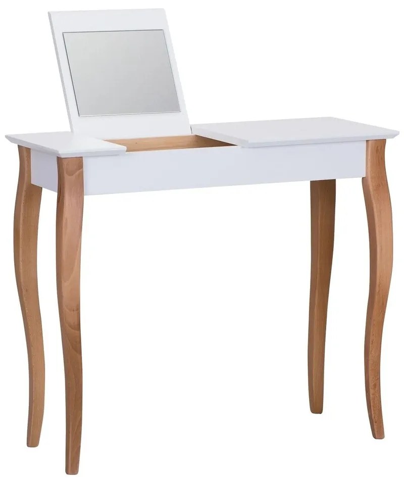 Biely toaletný stolík so zrkadlom Ragaba Dressing Table, dĺžka 85 cm