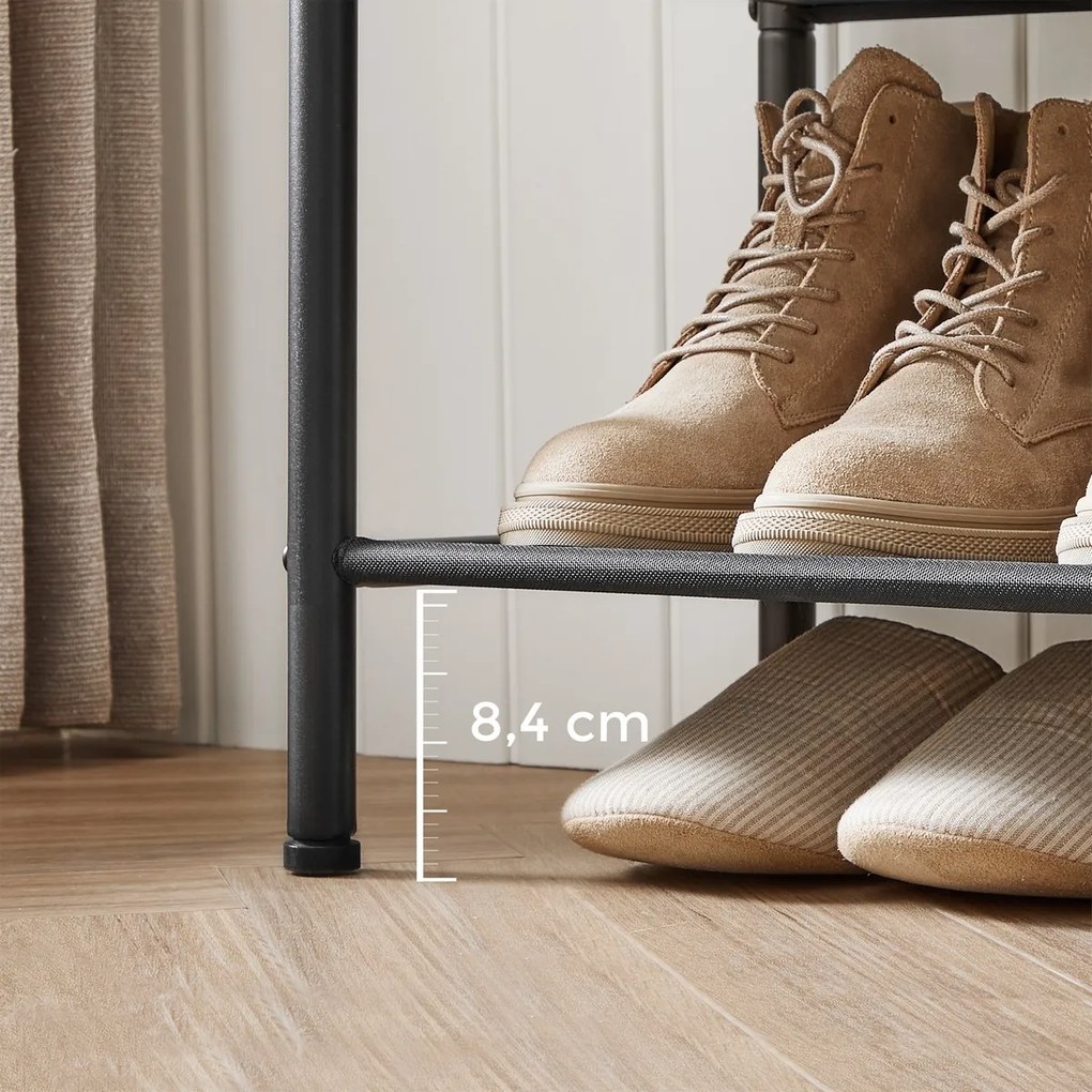 Botník E1035 OLW, staré drevo, 3 poschodia