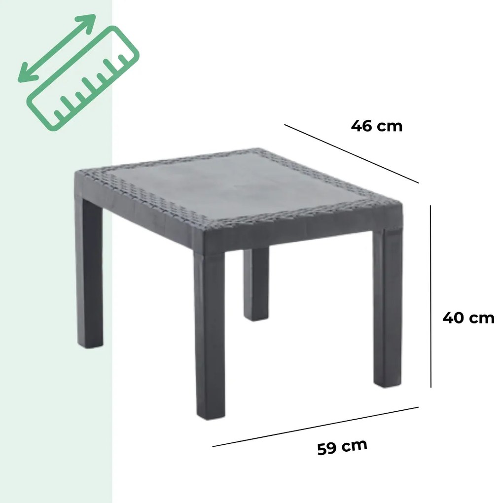 I.P.A.E-Progarden Záhradný set AKITA, 3-dielny, antracitová