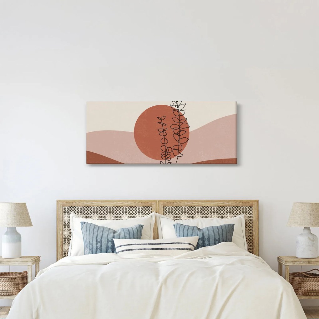 Obraz - Boho listy N⁰1 (120x50 cm)