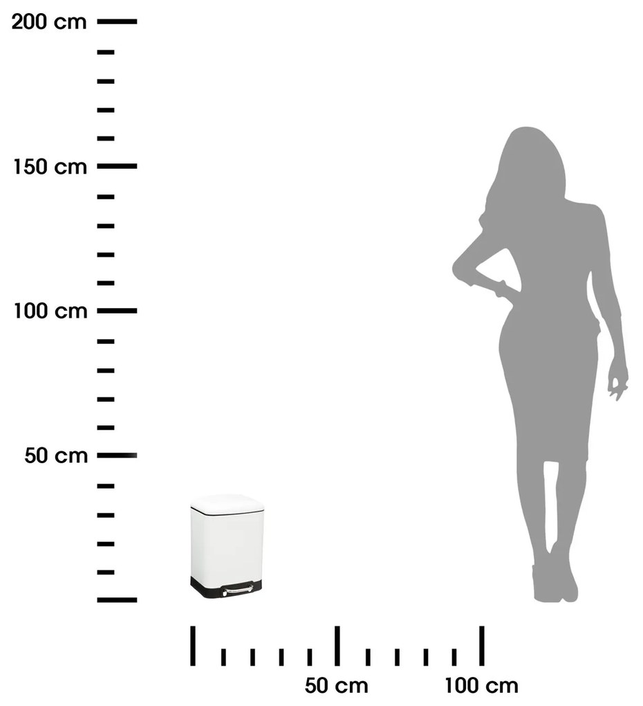Odpadkový kôš Ariane, biela, 6L