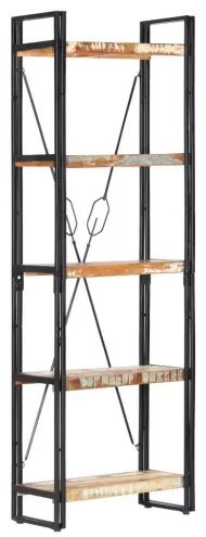 vidaXL Knižnica s 5 policami 60x30x180 cm recyklovaný masív-