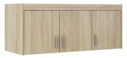 Šatníková skriňa ELLENA 3D + zrkadlo, 190x133x53 cm, dub lefkas