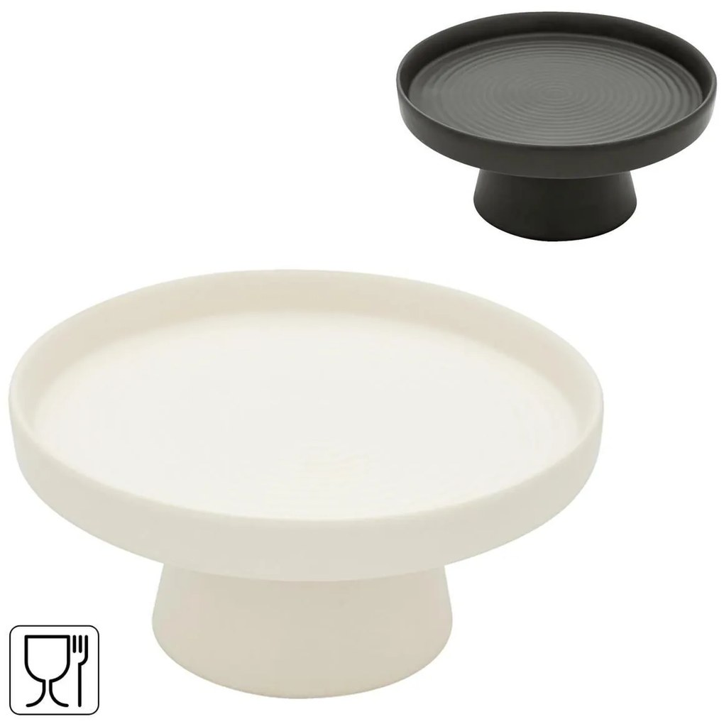 Servírovacia tácka na tortu TORTINO Ø 21 cm - viac farieb Farba: Čierna