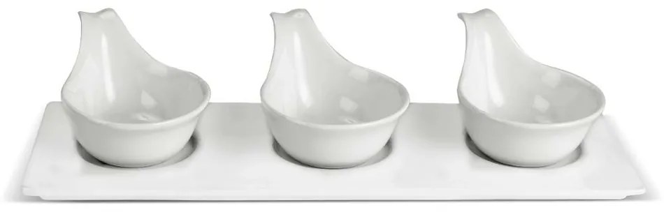 Lamart LT9218 4 dielna servírovacia sada misiek Dine, 34 x 12 cm