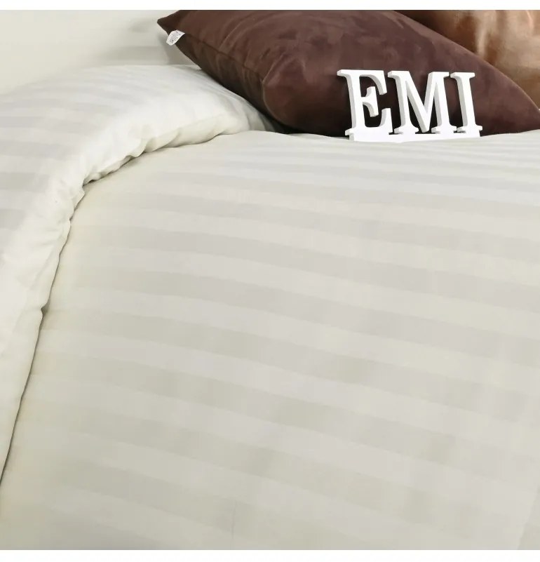 Obliečky damaškové krémové EMI, Štandardný set jednolôžko obsahuje 1x 140x200 + 1x 70x90