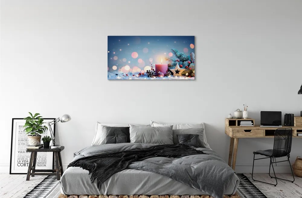 Obraz na plátne Svätý sviečka snehu 140x70 cm