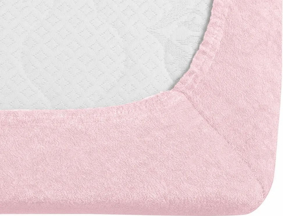 Froté plachta EXCLUSIVE svetloružová 90 x 200 cm