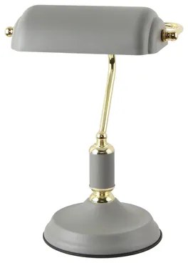 ROMA sivo-zlatá retro stolná lampa