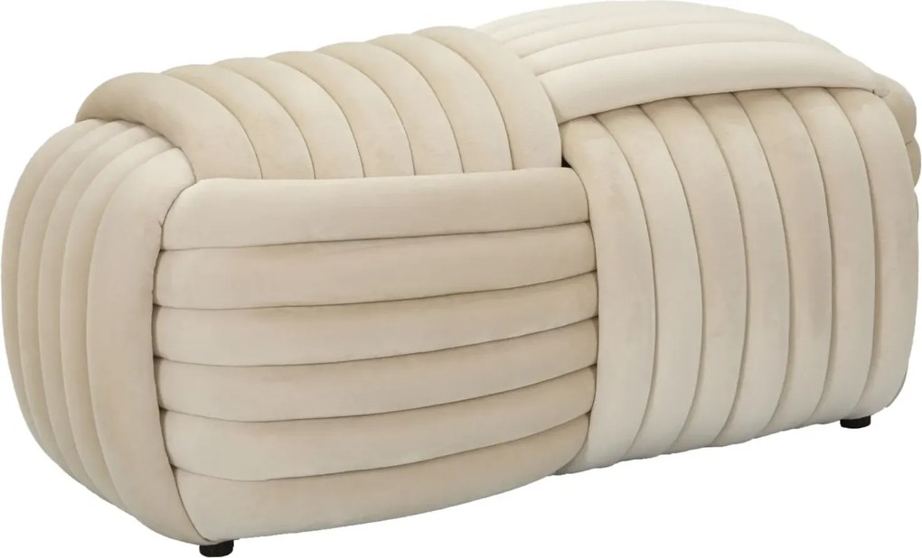 Lavice Softy 90 cm samet krémová