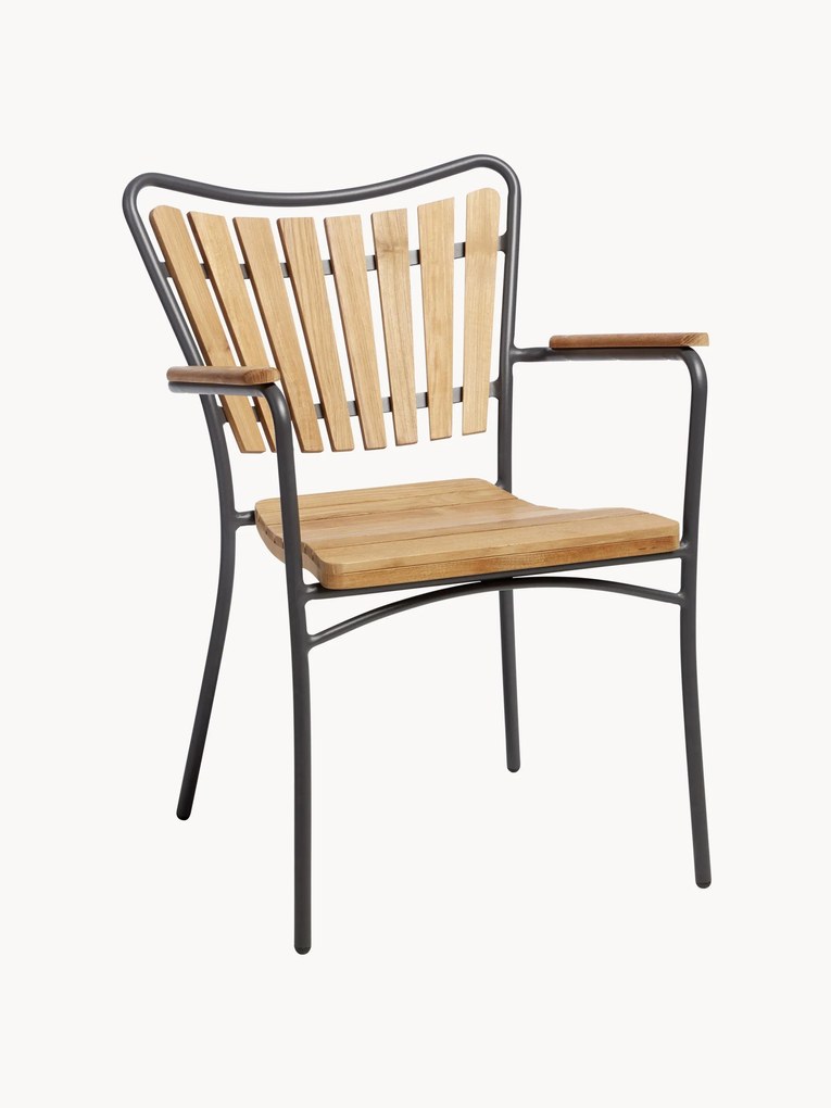 Drevená záhradná stolička's opierkami Ellen