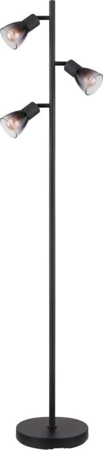 Globo 54312-3S - Stojacia lampa SATELLA 3xE14/25W/230V čierna