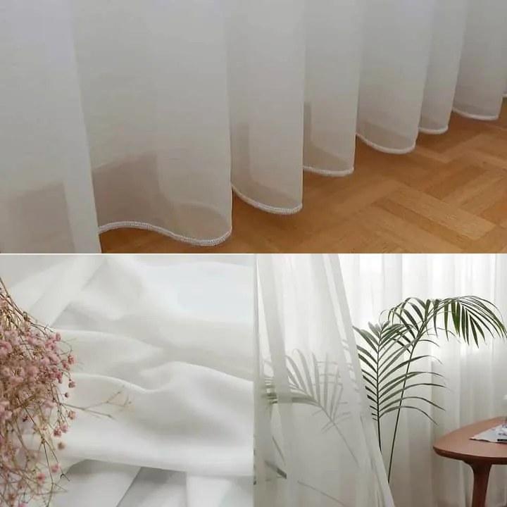 Dekorstudio Krémová záclona Žaneta s olovkom - vlastný rozmer Uchytenie závesu: Riasiaca páska WAVE, Šírka záclony: 350cm