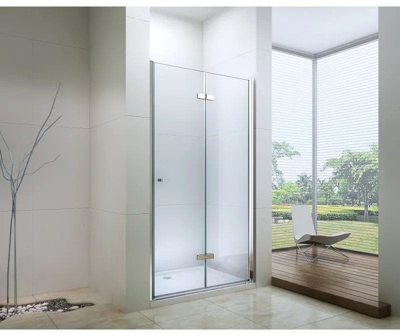 Mexen Lima, skladacie sprchové dvere do otvoru 95 x 190 cm, 6mm číre sklo, chrómový profil, 856-095-000-01-00