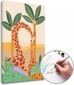 Maľovanie podľa čísel Jiraffe a mládeže